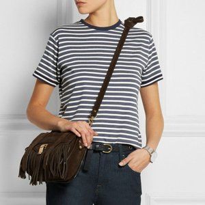 VICTORIA BECKHAM DENIM Striped stretch-jersey